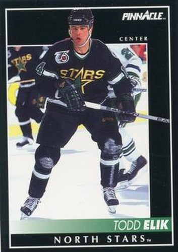 #207 Todd Elik - Minnesota North Stars - 1992-93 Pinnacle Canadian Hockey