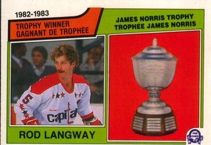 #207 Rod Langway - Washington Capitals - 1983-84 O-Pee-Chee Hockey