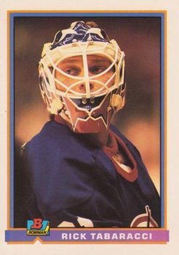 #207 Rick Tabaracci - Winnipeg Jets - 1991-92 Bowman Hockey
