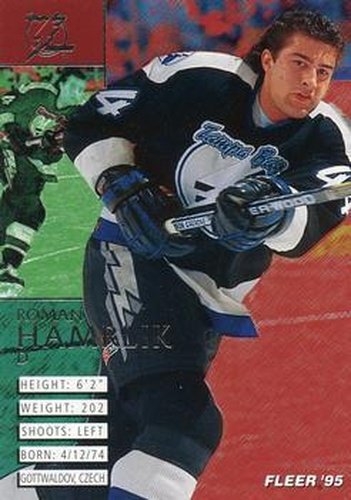 #207 Roman Hamrlik - Tampa Bay Lightning - 1994-95 Fleer Hockey