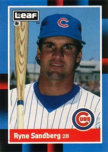 #207 Ryne Sandberg - Chicago Cubs - 1988 Leaf Baseball