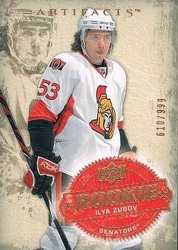 #207 Ilya Zubov - Ottawa Senators - 2008-09 Upper Deck Artifacts Hockey