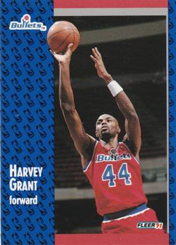 #207 Harvey Grant - Washington Bullets - 1991-92 Fleer Basketball