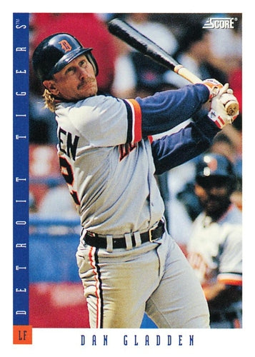 #207 Dan Gladden - Detroit Tigers - 1993 Score Baseball