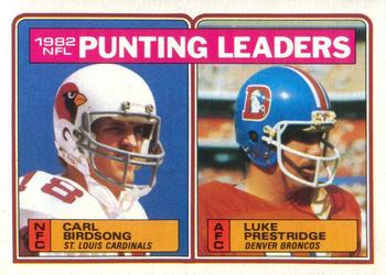 #207 1982 Punting Leaders - Carl Birdsong / Luke Prestridge - St. Louis Cardinals / Denver Broncos - 1983 Topps Football