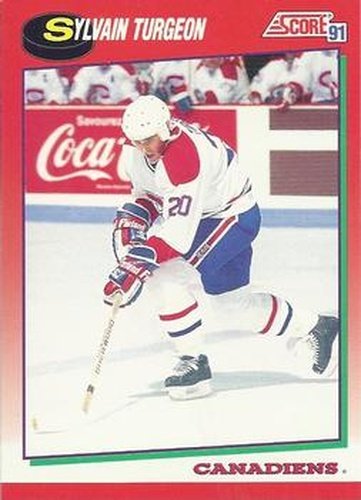 #208 Sylvain Turgeon - Montreal Canadiens - 1991-92 Score Canadian Hockey