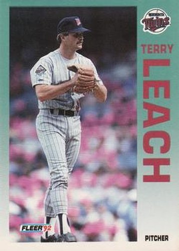 #208 Terry Leach - Minnesota Twins - 1992 Fleer Baseball