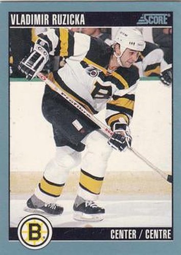 #208 Vladimir Ruzicka - Boston Bruins - 1992-93 Score Canadian Hockey