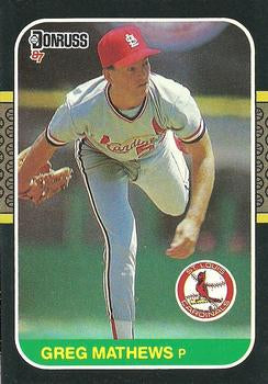 #208 Greg Mathews - St. Louis Cardinals - 1987 Donruss Baseball