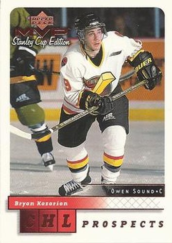 #208 Bryan Kazarian - Owen Sound Platers - 1999-00 Upper Deck MVP Stanley Cup Edition Hockey