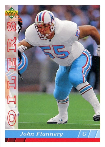 #208 John Flannery - Houston Oilers - 1993 Upper Deck Football