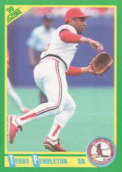 #208 Terry Pendleton - St. Louis Cardinals - 1990 Score Baseball
