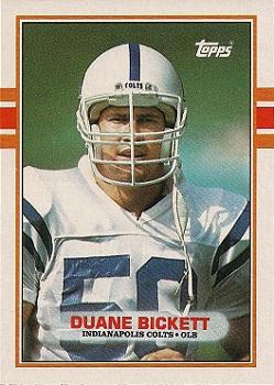 #208 Duane Bickett - Indianapolis Colts - 1989 Topps Football