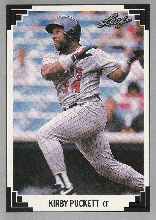 #208 Kirby Puckett - Minnesota Twins - 1991 Leaf Baseball