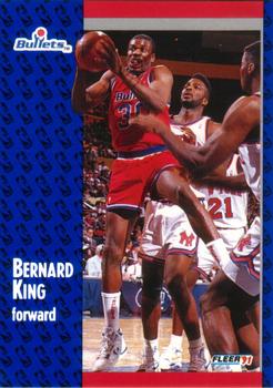 #208 Bernard King - Washington Bullets - 1991-92 Fleer Basketball