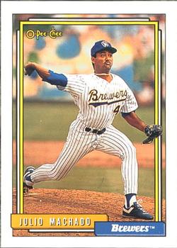 #208 Julio Machado - Milwaukee Brewers - 1992 O-Pee-Chee Baseball