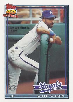 #208 Willie Wilson - Oakland Athletics - 1991 O-Pee-Chee Baseball