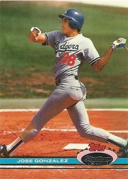 #208 Jose Gonzalez - Los Angeles Dodgers - 1991 Stadium Club Baseball