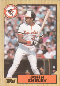 #208 John Shelby - Baltimore Orioles - 1987 Topps Baseball