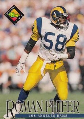 #208 Roman Phifer - Los Angeles Rams - 1994 Pro Line Live Football