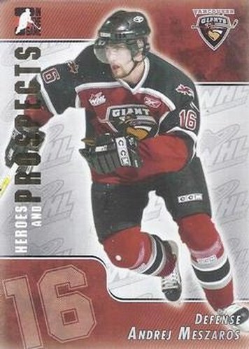 #208 Andrej Meszaros - Vancouver Giants - 2004-05 In The Game Heroes and Prospects Hockey