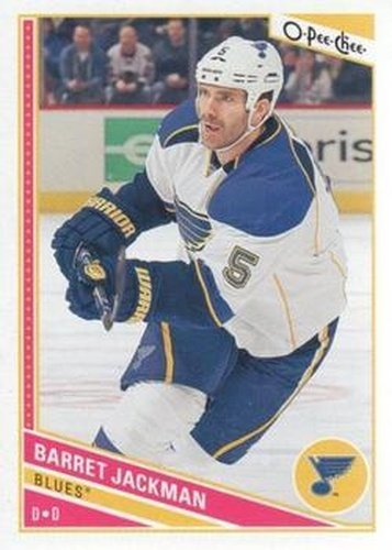 #208 Barret Jackman - St. Louis Blues - 2013-14 O-Pee-Chee Hockey