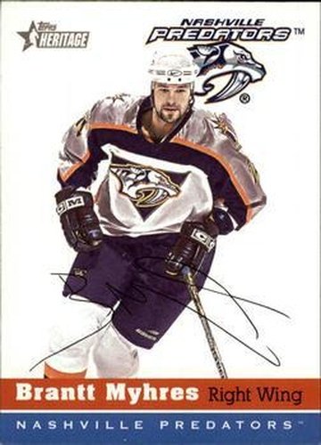 #208 Brantt Myhres - Nashville Predators - 2000-01 Topps Heritage Hockey