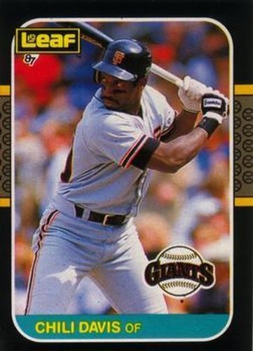 #208 Chili Davis - San Francisco Giants - 1987 Leaf Baseball