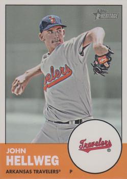 #208 Johnny Hellweg - Arkansas Travelers - 2012 Topps Heritage Minor League Baseball
