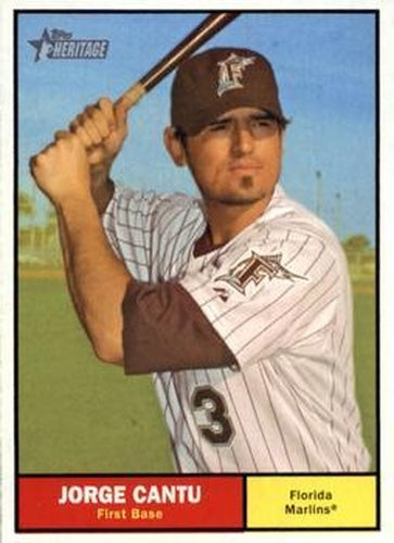 #208 Jorge Cantu - Florida Marlins - 2010 Topps Heritage Baseball