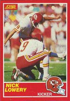#208 Nick Lowery - Kansas City Chiefs - 1989 Score Football