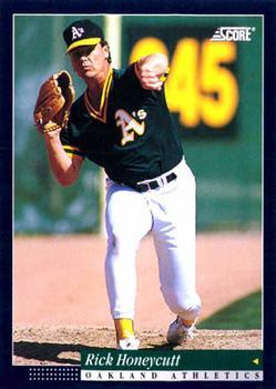 #208 Rick Honeycutt - Oakland Athletics -1994 Score Baseball
