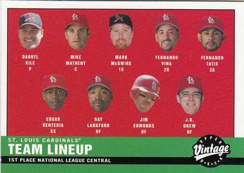 #208 St. Louis Cardinals - St. Louis Cardinals - 2001 Upper Deck Vintage Baseball