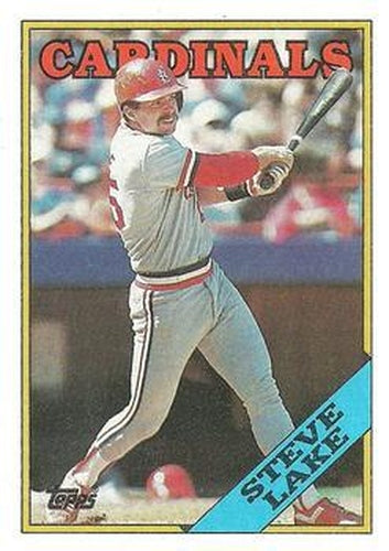 #208 Steve Lake - St. Louis Cardinals - 1988 Topps Baseball