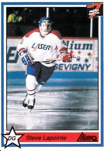#208 Steve Lapointe - Saint-Hyacinthe Laser - 1990-91 7th Inning Sketch QMJHL Hockey