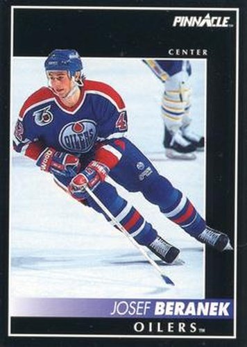 #208 Josef Beranek - Edmonton Oilers - 1992-93 Pinnacle Canadian Hockey