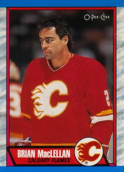 #208 Brian MacLellan - Calgary Flames - 1989-90 O-Pee-Chee Hockey