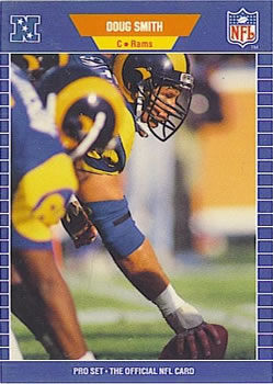 #208 Doug Smith - Los Angeles Rams - 1989 Pro Set Football