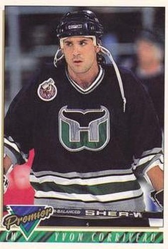 #208 Yvon Corriveau - Hartford Whalers - 1993-94 Topps Premier Hockey