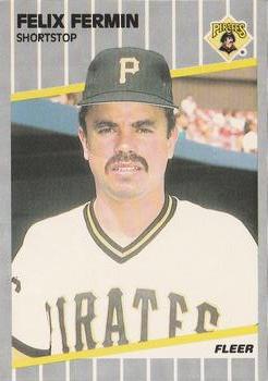#208 Felix Fermin - Pittsburgh Pirates - 1989 Fleer Baseball