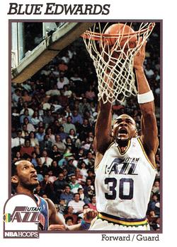 #208 Blue Edwards - Utah Jazz - 1991-92 Hoops Basketball