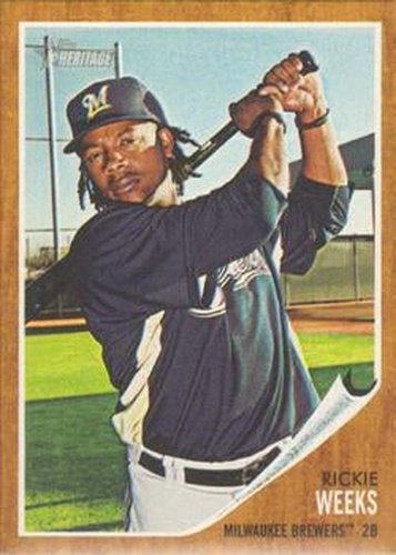 #208 Rickie Weeks - Milwaukee Brewers - 2011 Topps Heritage Baseball
