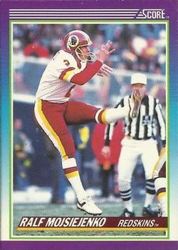 #208 Ralf Mojsiejenko - Washington Redskins - 1990 Score Football