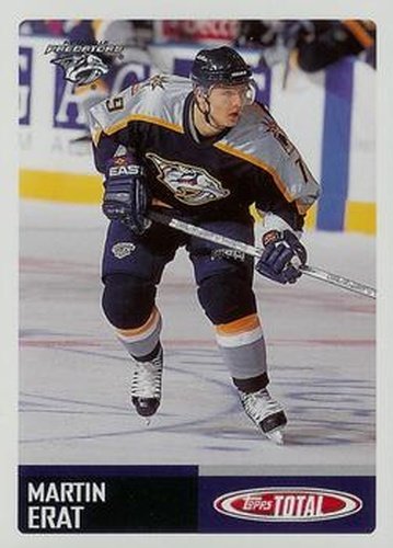 #209 Martin Erat - Nashville Predators - 2002-03 Topps Total Hockey