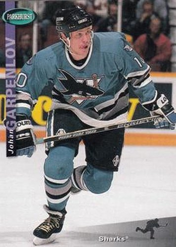 #209 Johan Garpenlov - San Jose Sharks - 1994-95 Parkhurst Hockey