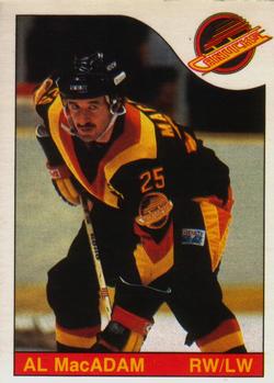 #209 Al MacAdam - Vancouver Canucks - 1985-86 O-Pee-Chee Hockey