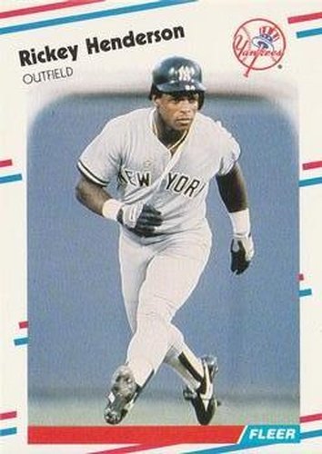 #209 Rickey Henderson - New York Yankees - 1988 Fleer Baseball