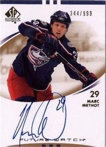 #209 Marc Methot - Columbus Blue Jackets - 2007-08 SP Authentic Hockey