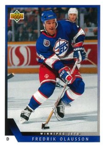 #209 Fredrik Olausson - Winnipeg Jets - 1993-94 Upper Deck Hockey