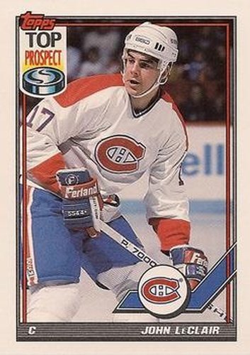 #209 John LeClair - Montreal Canadiens - 1991-92 Topps Hockey